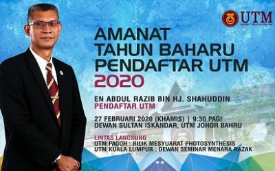 Amanat Tahun Baharu Pendaftar UTM 2020