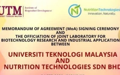 MoA Signing Ceremony & The Officiation of Joint Laboratory For Biotechnology Research And Industrial Application Between UTM And Nutrition Technologies Sdn Bhd