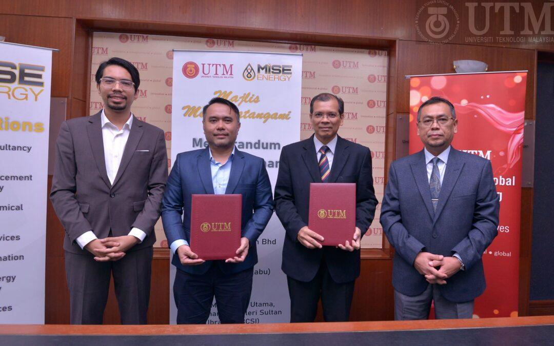 Majlis Menandatangani Memorandum Persefahaman (MoU) Antara Universiti Teknologi Malaysia (UTM) Dengan MISE Energy Sdn. Bhd.