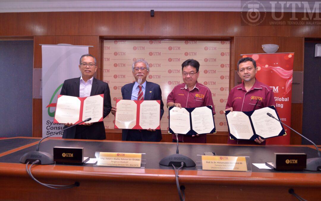 Majlis Menandatangani Memorandum Persefahaman (MoU) Antara Universiti Teknologi Malaysia (UTM) & System Consultancy Services Sdn. Bhd. (SCS)