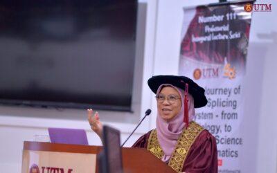 UTM 111th Professorial Inaugural Lecture Series : The Journey of DNA Splicing System – from Biology, to Computer Science, to Mathematics By Professor Dr. Nor Haniza Sarmin